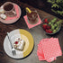 Gatherfun 80PCS Cocktail Napkins, 3-ply Red and White Gingham, Disposable Paper Beverage Napkins for Party, Bar, Picnic