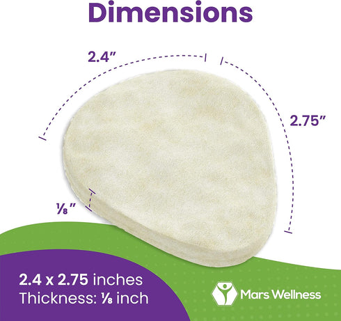MARS WELLNESS Metatarsal Felt Foot Pad, 1/8" Thick - USA Made, 6 Pairs (12 Pieces)