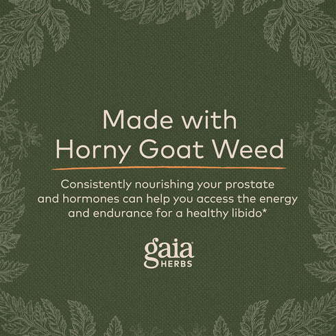 Gaia Herbs Male Libido - Herbal Supplement with Saw Palmetto, Horny Goat Weed, 60 Vegan Liquid Phyto-Capsules