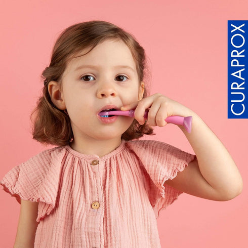 Pack Curaprox Baby Toothbrush for Babies and Toddlers | Ultra-Soft bristles for Gentle Brushing | Random Colour |