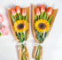 JYWRAPAER 50 Pack Packaging 9.8x3.9x17.9 Inches Flower Bags for Bouquets, Brown Kraft Flower Bouquet Bags, Wrapping