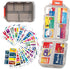Travel Pill Organizer with Medicine Labels, Mini 7 Day Pill Case, Grey with 161 Labels for Daily Essentials