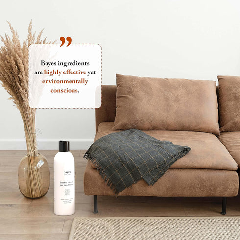 Bayes Premium High Performance Non Toxic Leather Upholstery Cleaner and Conditioner, 16 oz, Prevents Drying and Cracking