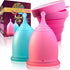 Talisi Menstrual Cups, Set of 2 with Collapsible Silicone Sterilizing Cup for Regular Heavy Flow