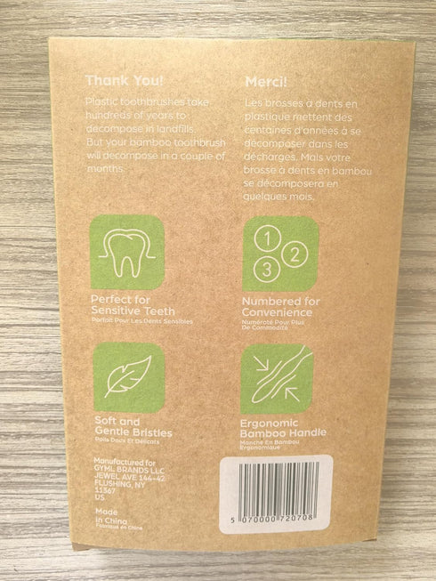 Biodegradable Bamboo Toothbrushes Bulk Soft Bristles (50 Pack) - Eco-Friendly, Compostable Natural Wooden Toothbrush