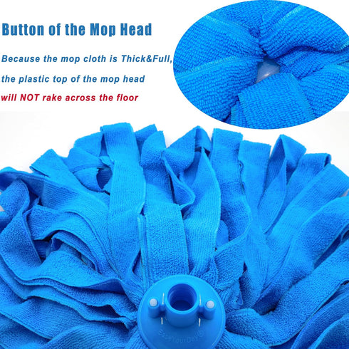 Set 2 Lightweight Microfiber Mop - Includes Aluminum Pole and Mop Heads