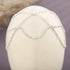 YERTTER Wedding Silver Rhinestone Mesh Chain Head Cap, Layered Tennis Chain Jewelry for Women