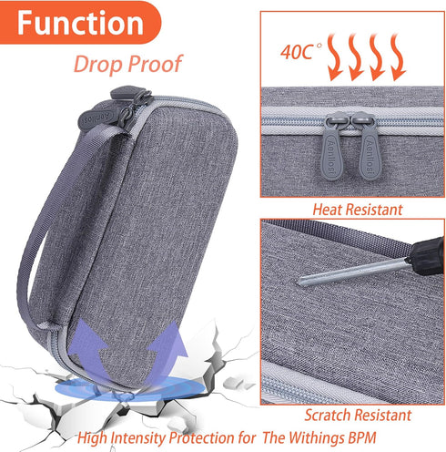 Aenllosi Hard Carrying Case for Withings BPM Connect Wi-Fi Smart Blood Pressure Monitor (Case Only)