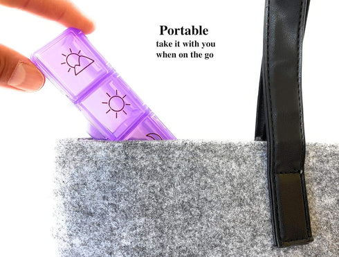 KADDY GEAR (7-Day 4-Times-A-Day) 3 Kaddy Weekly AM/PM Secure Pill Organizer Box, / Portable Travel with Large