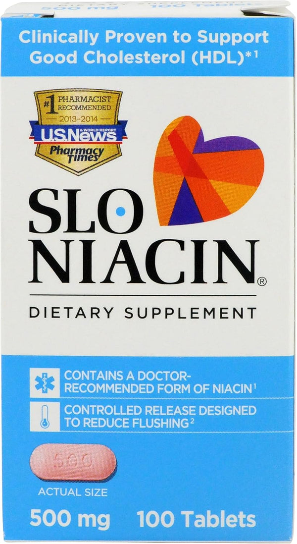 Slo-Niacin Polygel Controlled-Release Niacin - 500 mg, 100 Count