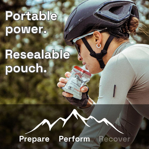 Strawberry Instant Energy Gel for Running, Biking, Workout - 6 Pouches, 6.35oz Each, Gluten Free
