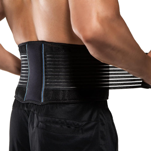 Back Support Belt for Men and Women - Breathable Lumbar Brace for Sciatica, Lower Back Pain Relief