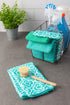 DII Cleaning Collection Multi-Purpose Microfiber Dishtowel Set, Teal Lattice