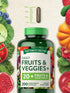 Nature's Truth Fruit and Veggies Supplement | 200 Vegetarian Capsules | 20+ Fruits & Vegetables | Non-GMO, Gluten Free,