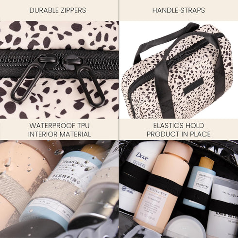 Jadyn Hanging Toiletry Bag, Expandable Water Resistant Organizer for Women, Large Travel Cosmetic Bag