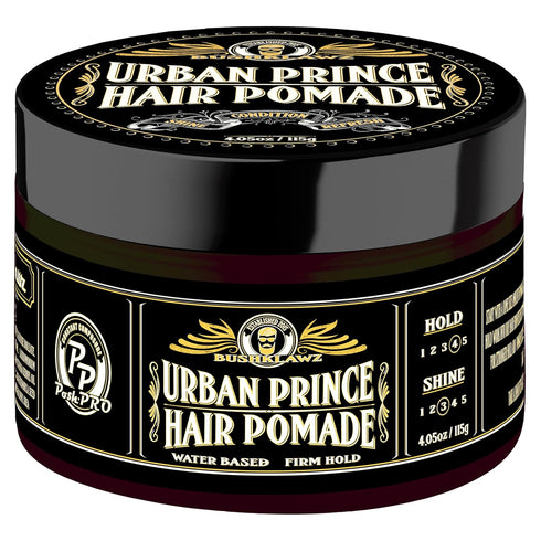 Urban Prince Hair Pomade, Water Based Firm Strong Hold Gel for Tight Styles, Men's Styling Product 115g / 4.05oz