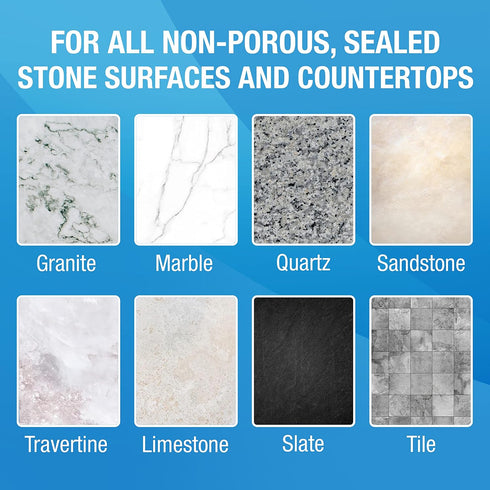 MiracleWipes for Granite & Stone, Clean, Protect, Polish Marble, Quartz, Slate, Tile, Laminate Surfaces in Kitchen and