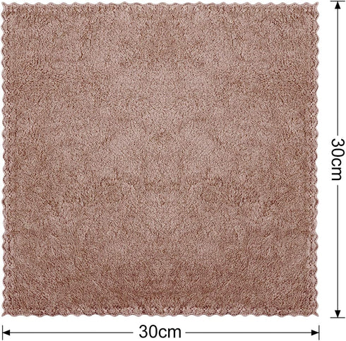 Syhood 6 Pieces Face Wash Cloth, 12 x 12 in Makeup Remover Coral Velvet Microfiber Towel for Cleansing