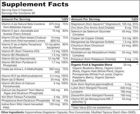 NATURELO Whole Food Multivitamin for Teens - Vitamins & Minerals for Teenage Boys & Girls, Non-GMO, Vegan & Vegetarian