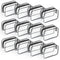 12 PCS Clear Toiletry Bag for Women and Men, Transparent TSA Approved Cosmetic Organizer Pouch (Black, Small)