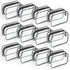 12 PCS Clear Toiletry Bag for Women and Men, Transparent TSA Approved Cosmetic Organizer Pouch (Black, Small)