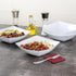 Restaurantware 64 Ounce Moderna Fancy Plastic Bowls - 10 Square Disposable Salad Bowls for Warm and Cold Foods