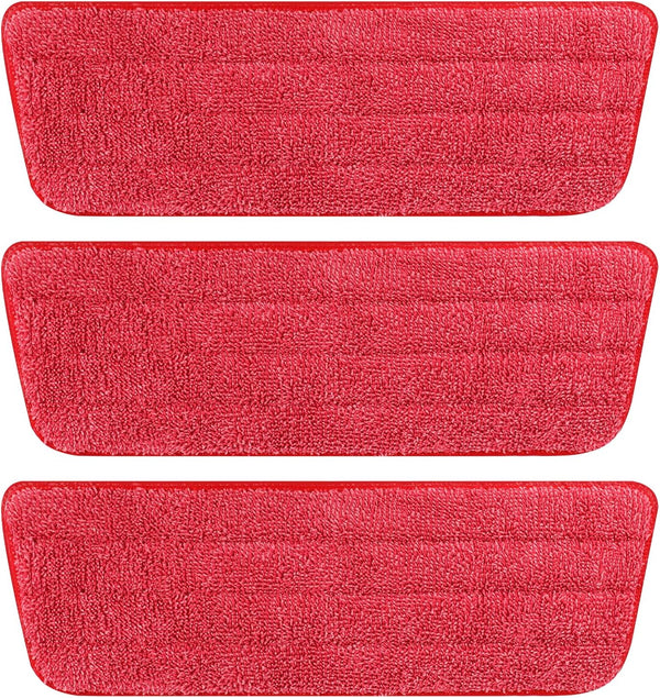 3 Pack Microfiber Reusable Mop Pads for Bona Mop: Wet/Dry Floor Cleaning Refill Mop Pads, Machine Washable