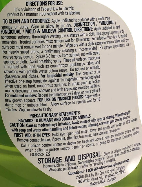 Spic And Span 2 PACK 28 oz Antibacterial Cleaner Refills - fl