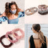 Silk Hair Ties Satin Scrunchies, Small Mini Scrunchy for Women, No Slip Hair Elastics, Ponytail Holder for Curly Hair
