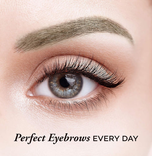 Natural Eyebrow Powder Kit, Mica Brow Makeup with Professional Angled Brush, 10 Natural Shades