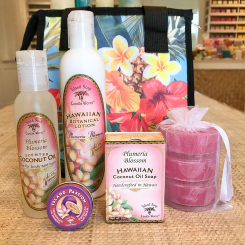Island Soap and Candle Works Plumeria Blossom Scented Body Lotion, 8.5 Fl Oz for Men and Women