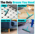 Magic Broom Squeegee Pet Hair Remover, Rotatable Extendable Silicone Broom for All-Surfaces with 60" Handle