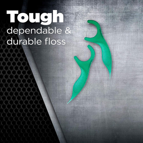 GUM Professional Clean Floss Picks - Extra Strong Shred-Resistant Floss, Easy Grip Handle, Dental Flossers for Adults,