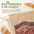 Laura's Green Kitchen Linen Bread Bag - 2 Packs Large Sourdough Bread Bags for Homemade Bread Storage, Beige