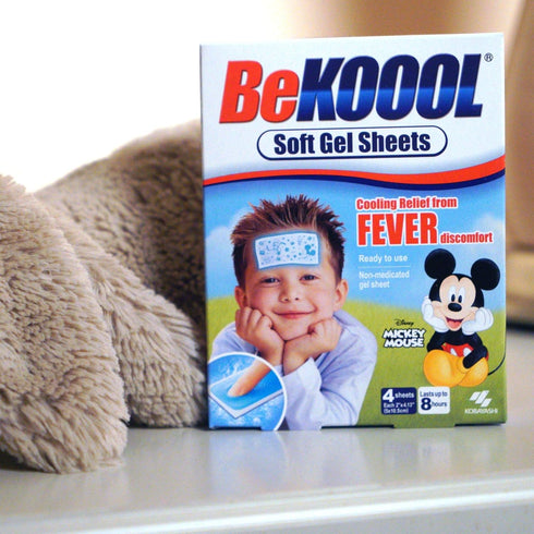 BEKOOOL Soft Gel Sheets for Kids, Cooling Relief from Fever Discomfort, 4 Count
