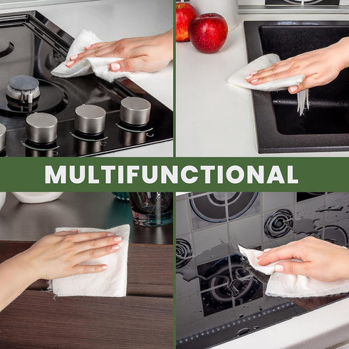 Reusable Towels, 2 Rolls, Plastic Free Paper Towels for Home & Kitchen Cleaning