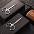 TecUnite Mustache Scissors Grooming Kit for Men, Beard Trimmer Set with 2 Combs and 2 Scissors