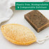 Natural Loofah Exfoliating Sponge (4 Pack) - Biodegradable Organic Loofah Sponge for Shower, Exfoliating Body Scrubber