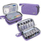 LUXJA Essential Oil Carrying Case, Holds 12 Bottles (5ml-15ml), Portable Double-Layer Organizer, Purple
