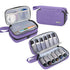 LUXJA Essential Oil Carrying Case, Holds 12 Bottles (5ml-15ml), Portable Double-Layer Organizer, Purple