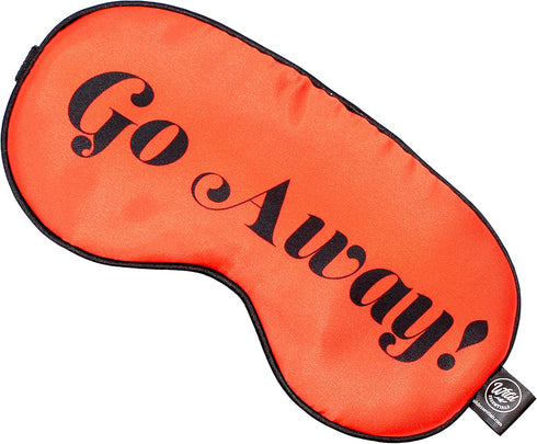 Wild Essentials Allusion Soft Satin Funny Sleep Masks with Earplugs (Go Away)