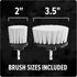 Dirt Devil 2-Piece Soft Bristle Scrubber Cleaning Brush Set, 2" & 3.5" Brushes for Gentle Whole-Home Cleaning, AD82100