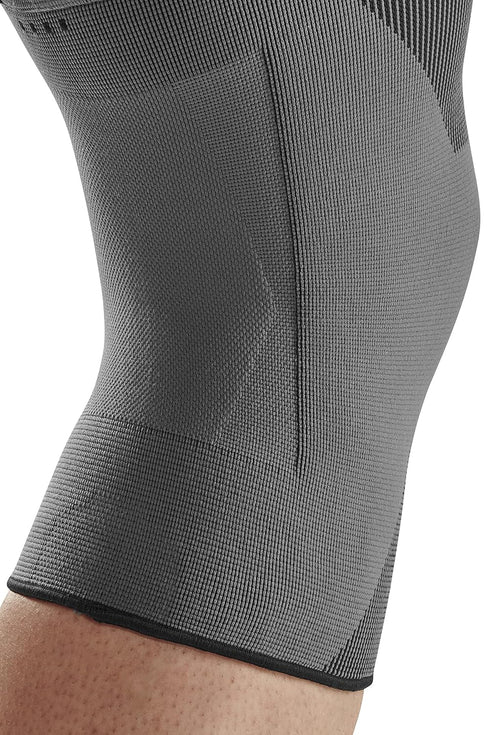 Unisex Grey Mid Support Knee Compression Sleeve, Size M