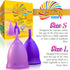 Talisi Reusable Menstrual Cups, Set of 2 Period Cups for Women, Collapsible Sterilization Menstruation Cup for Beginners