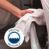 S&T INC. 50 Pack Microfiber Cleaning Cloth, Reusable Towels for Home and Cars, White, 11.5 in. x 11.5 in.