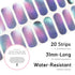 Semi Cured Gel Nail Strips, NAILOG 20pcs Long Lasting Nail Stickers with Glossy Gel Finishing for Women Girls