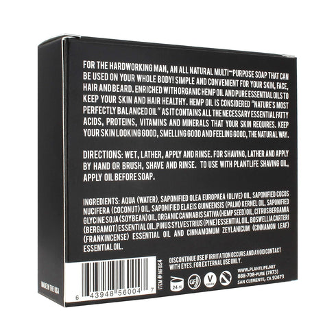 Plantlife Man and Nature All-N-1 Bar Soap - Moisturizing, Soothing, Handcrafted with Plant-Based Ingredients, 4oz