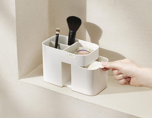 Joseph Joseph 75003 Viva Makeup Cosmetic Storage Organizer with Drawer, Small, Shell Design