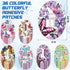 36 Pack Adhesive Patch for Dexcom G6, Breathable Colorful Butterfly CGM Patches, Waterproof Pre-Cut Adhesive Tape