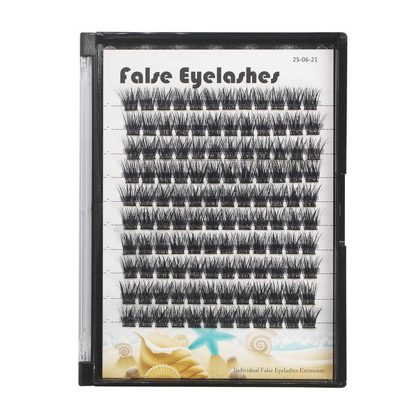 Large Tray - 120 Pcs D Curl Cluster Eyelashes, Natural Long Individual False Eyelashes Extensions (10-20MM)